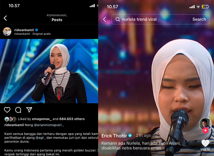 Erick Thohir dan Ridwan Kamil Beri Ucapan Selamat kepada Putri Ariani Usai Dapat GD